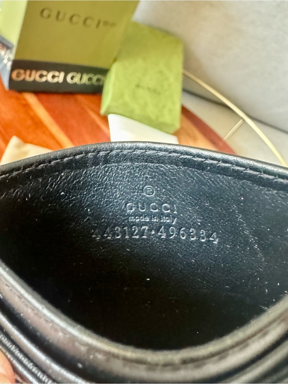 Gucci Black GG Marmont Quilted Leather Card Case - Picture 5 of 8